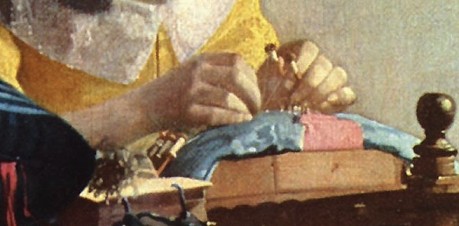 Jan Vermeer, Die Spitzenkloepplerin; Ausschnitt